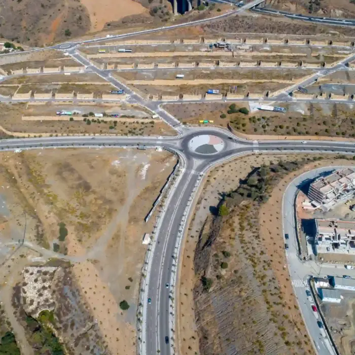 Ortofotografía aérea de urbanismo y viales Málaga