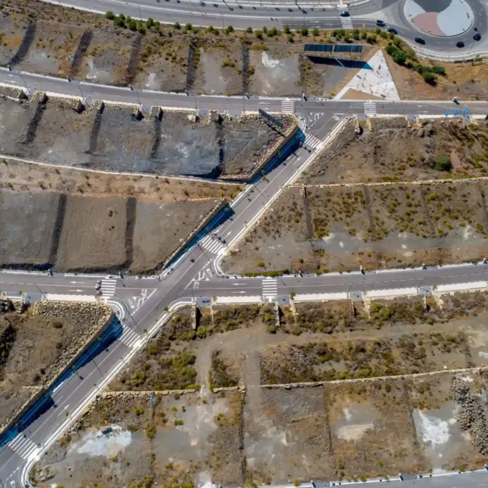 Urbanización de viales en Málaga - Fotos de Drones Escair.