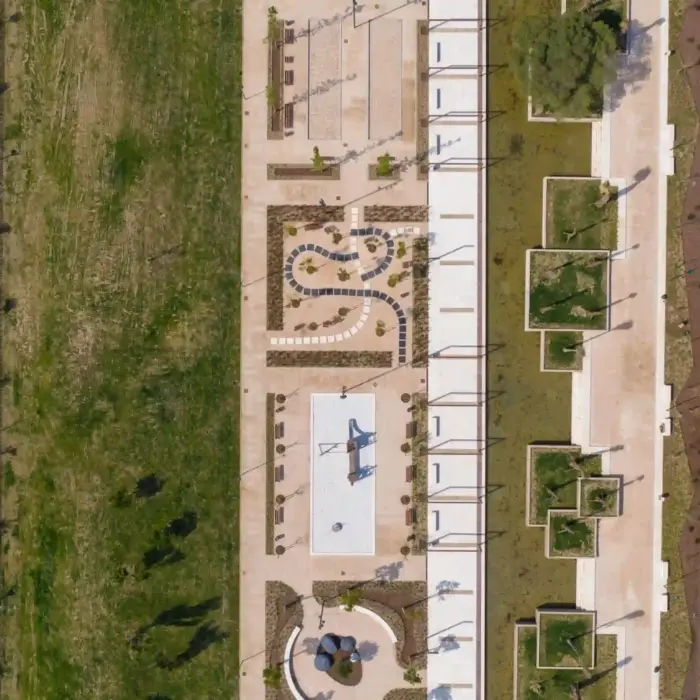 Detalle de urbanismo lineal Parque Martiricos