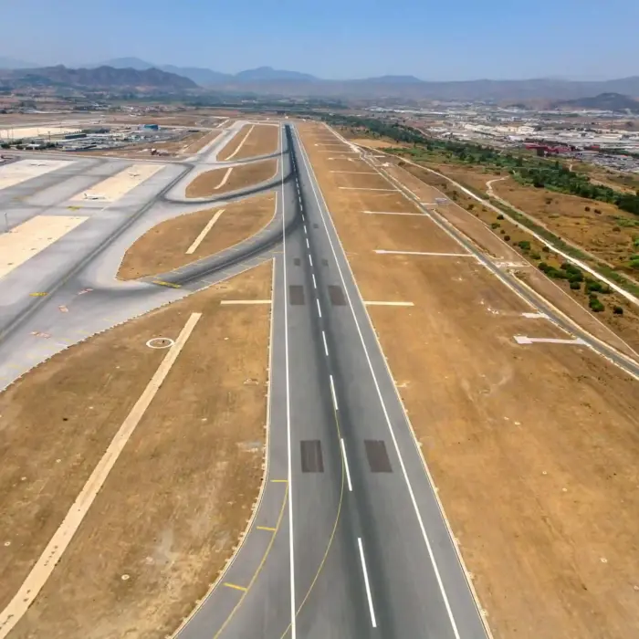 Perspectiva aérea del Aeropuerto de Málaga-Costa del So