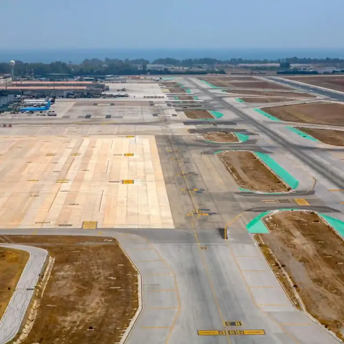 Estacionamiento de los aviones en el Aeropuerto de Málaga.