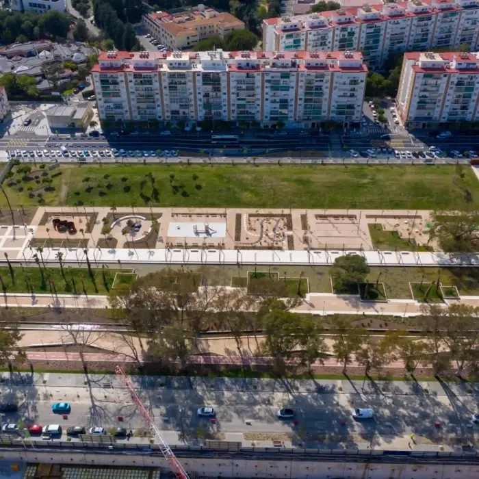 Toma aérea del desarrollo urbanístico de Martiricos - Escair